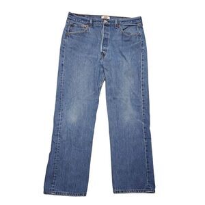 Levis 501 Jeans Mens 40 Straight Leg Button Fly Blue WPL-423